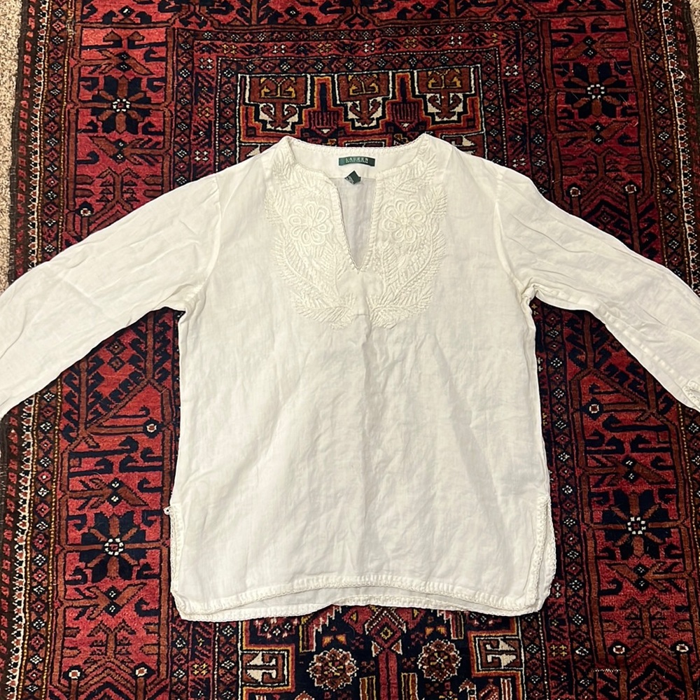 White Embroidered Blouse